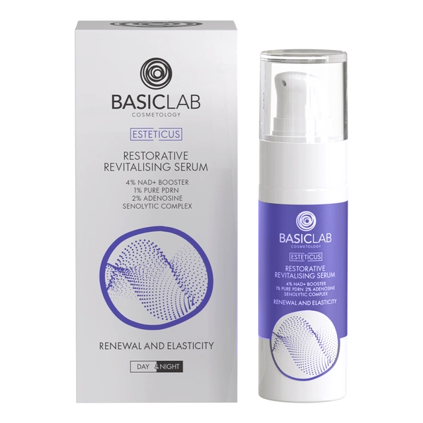 Aufbauendes Revitalisierungsserum mit 4% NAD+Booster, 1 % reinem PDRN, 2% Adenosin und senolytischem Komplex