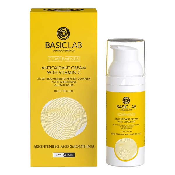 Antioxidative Vitamin-C Creme mit 4% Peptidkomplex, 1% Adenosin und Glutathion – leicht